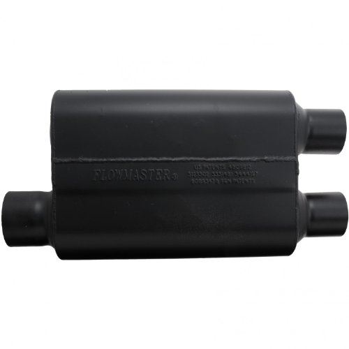 Flowmaster 9430462 Super 44 Muffler - 3.00 Offset In / 2.50 Dual Out - Aggressive Sound, Black #TOP2