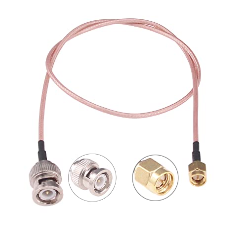RFaha 2pcs SMA Male to BNC Male RF Coax Adapter 50cm 20in RG316 SMA to BNC Coaxial Connector Cable(F131-2) - Image 4