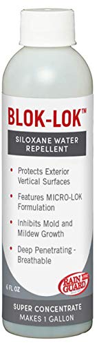 Rainguard CR-0601 Blok-Lok Concentrate 1 Gallon Clear Penetrating Silane Siloxane Professional Grade Water Repellent Sealer - Concrete, CMU, Block, Brick, Stucco, Stone