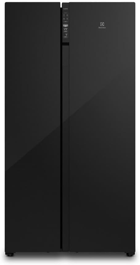 Electrolux Geladeira Electrolux Frost Free Inverter 531L Efficient AutoSense Side by Side Vidro Preto (ES5GB) 127V