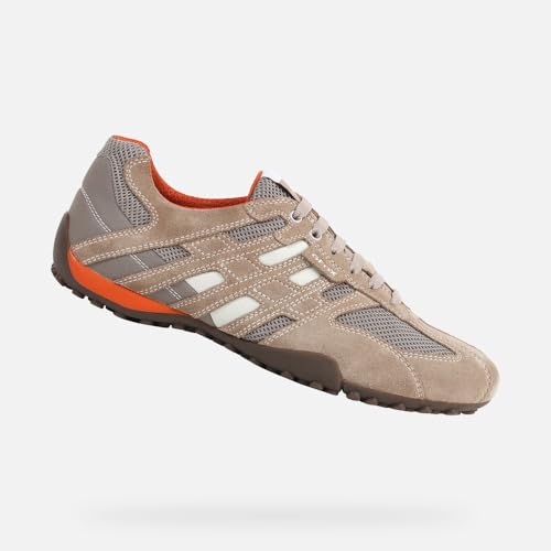 Image of Geox mens Scarpe Da Ginnastica Basse fashion sneakers, Beige /Orange, 10 US