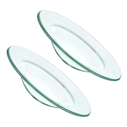 TOYANDONA Lot de 2 Coupelles en Verre Rondes 10 Cm pour Chauffe-Cire, Plateau Doublure pour Brûleur à Huile et Lampe Parfum, Accessoire Bougeoir Décoration...