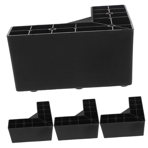 NULYLU 4pcs Plastic Support Feet Couch Riser Bed Frame Risers Bed Lift Risers for Table Legs Bed Riser Furniture Riser Desk Risers Table Risers for Desk Legs Bed Raisers Sofa Legs