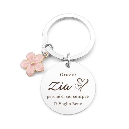 Koudindg Regalo Zia, Regali Zia, Portachiavi Zia, Regali Per Zia, Regalo Per Zia Da Nipote, Regali Zia Natale, Regali Per La Zia, Regalo Zia Compleanno, Regalo Zia Natale, Regalo Natale Zia