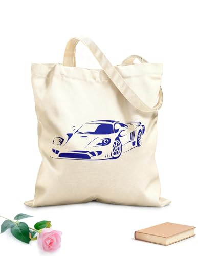 XIARON Bolsos de calicó para mujer Rally de garaje de carreras de coches deportivos Tela de 340g/m² de grosor Combina con la ropa M Azul oscuro