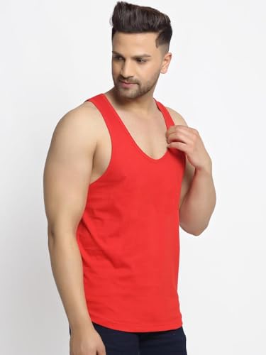 Image of Regular Fit 100% Cotton Vest for Men Multipurpose Sleeveless Undershirts Tank Top Use for Gym wear, Running Tanks Sando and Outdoor Baniyan for Men