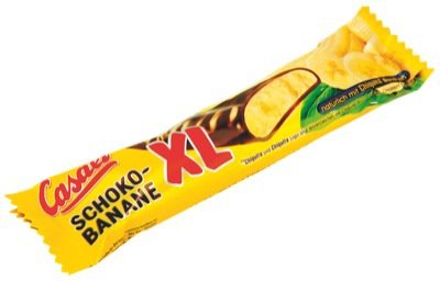Casali - Banana di cioccolato XL confezionata singolarmente 22 grammi, confezione da 35 pezzi