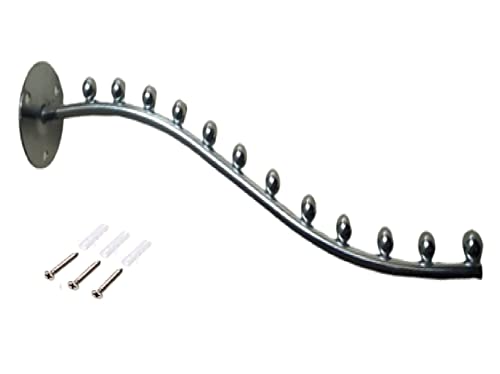 Q1 Beads Stainless Steel Wall Mount Hook Hanger for Hanging Clothe, Showroom, Shop, Supermarket, Wardrobe Ideal for Medical Store/Bag Store/Clothing Store(Chrome, 1 Pc, 12 Ball) Q1 Beads Stainless Steel Wall Mount Hook Hanger for Hanging Clothe, Showroom, Shop, Supermarket, Wardrobe Ideal for Medical Store/Bag Store/Clothing Store(Chrome, 1 Pc, 12 Ball)