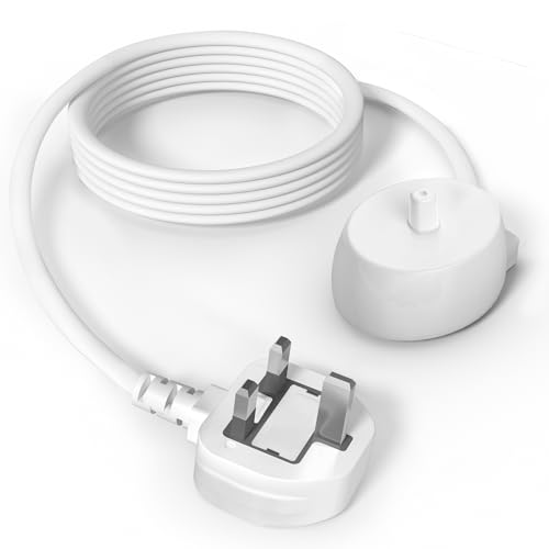 for Oral B Charger Electric Toothbrush Charger Adapter UK for Braun Oral B Pro 3 3500 3000 Pro 2 2500 Pro 1 650 iO3 iO4 iO5 iO6 Smart 6000N Genius X 8000 Type 3757 Chargers 1.2M/3.9ft