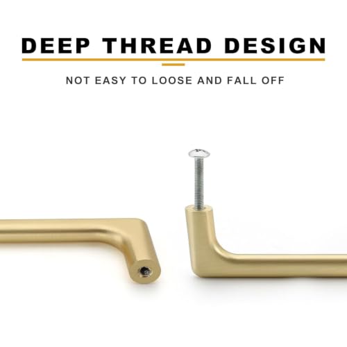Image of Asidrama 6 Pack 7.5 Inch(192mm) Gold Cabinet Pulls Cabinet Handles Cupboard Handles Kitchen Cabinet Hardware for Cupboard Drawer Pulls