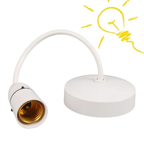 louuuou Ceiling Pendant Light Fitting, Ceiling Rose Light Fitting E27 Lamp Holder Lamp Kit, Light Fittings Ceilings, for DIY Living Rooms Bedrooms and Kitchens [Energy Class B]