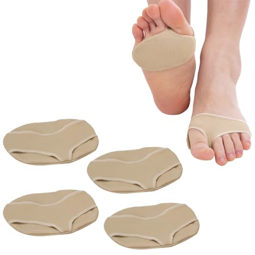 KIRZAX Coussinets Metatarsiens, 2 Paires Coussin de Protection de Pointe de Pied, Chaussure Plantaire Coussinet Pour Durillons,Soulage la Douleur et la Pression du Pied Avant(L)