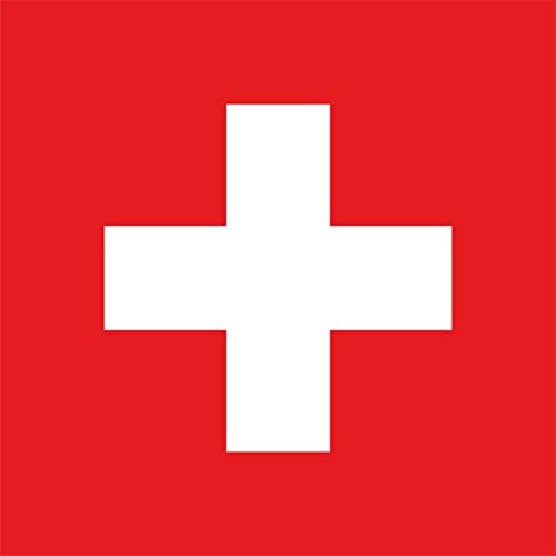 Fridge magnet with Swiss national flag design - size: 5 x 5 cm - Switzerland magnet as a present or souvenir