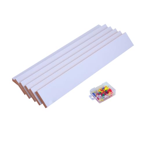 CONGARTENO Tira de Corcho Fácil de Instalar sin Marco para Tablero de Anuncios 5 X 38 Cm y Uso Conveniente, Material Plástico, Adecuado para Oficina y Decoración del Hogar
