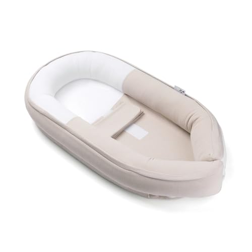 doomoo Cocoon Réducteur nouveau-né, Ultra Confortable, Evolutif, Dès la Naissance à 3 mois, Tissu Doux & Respirant, Tetra Jersey Sand