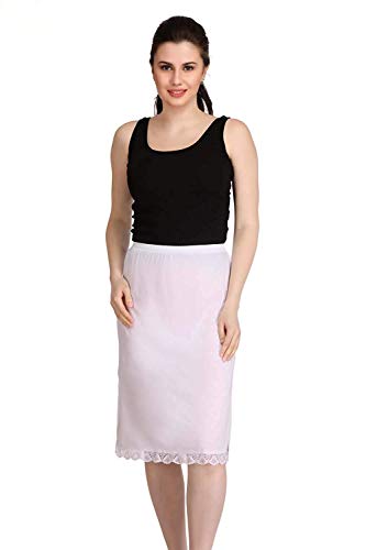 Image of Splash Cotton Rich Regular Skirt Slip for Women - Knee Length