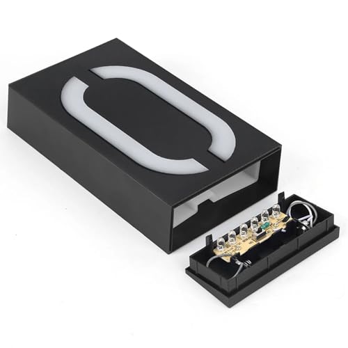 Placa de luces de dirección solar con número LED para pared exterior 5