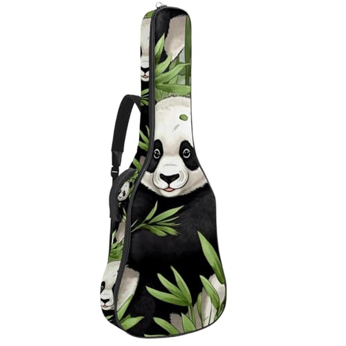 Sac pour guitare étanche à motif panda mignon pour guitare acoustique 101,6 cm