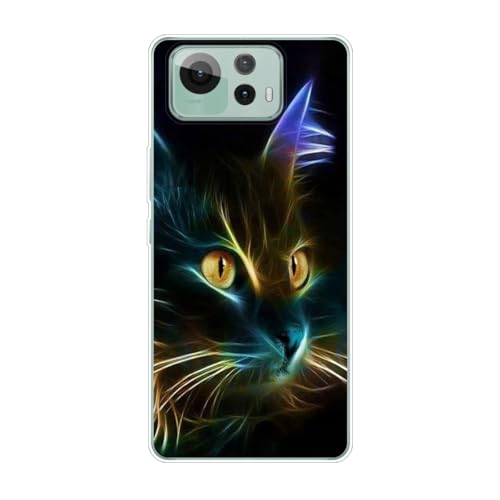 Sunrive Funda Compatible con ASUS Zenfone 12 Ultra, Silicona Slim Fit Gel Transparente Carcasa Case Bumper de Impactos y Anti Arañazos Espalda Patrones Cover(Q Gato 6)