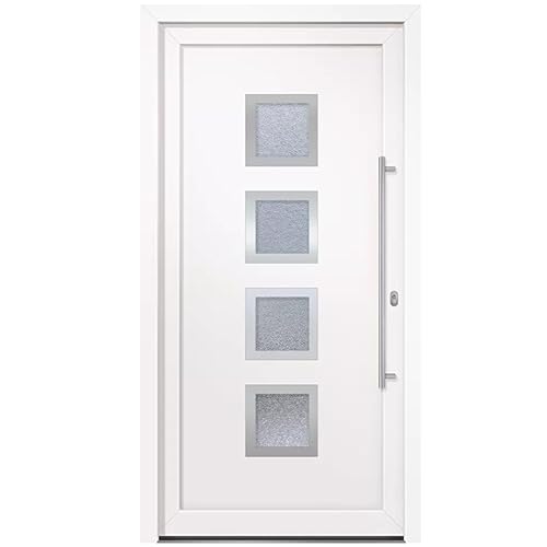 HORI Haustür Komplettset I Eingangstür aus Kunststoff mit 2-fach ISO Wärmeschutzglas I...