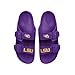 FOCO NCAA Team Logo Double Buckle Comfortable Slip-On Women's Sandals, LSU Tigers, Large