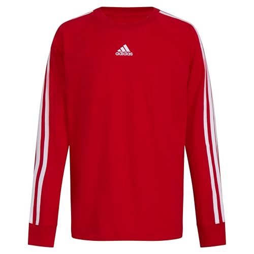 adidas Boys' Long Sleeve Cotton Small Logo T-Shirt