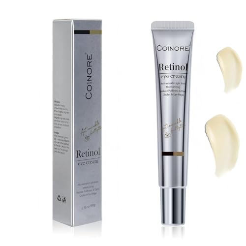Retinol Under Eye Cream - Cream for Men & Women, Dark Circles, Puffiness & Wrinkles, Anti-Aging Eye Cream for Fine Lines, 2.0 Fl Oz