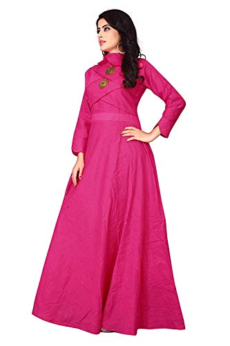 Image of Leriya Fashion Women's Rayon Anarkali Gown Type Kurta /Kurti