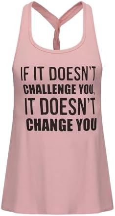 IRISGOD Womens Workout Tank Tops Summer Graphic Twisted Back Slee...