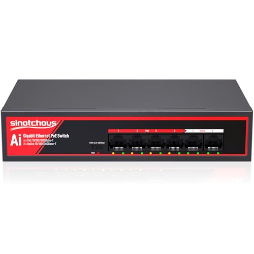 Sinotchous 6-Port Gigabit PoE Switch