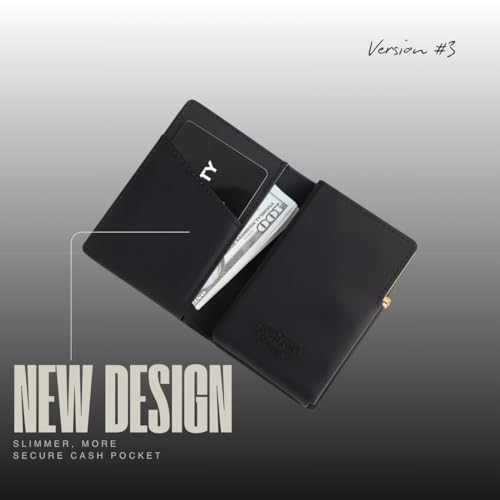 Pop-up Wallet | RFID Blocking Leather Minimalist Wallet | Slim Wallet for Men | Top Grain Leather, Holds up to 10 Cards Plus Cash…4
