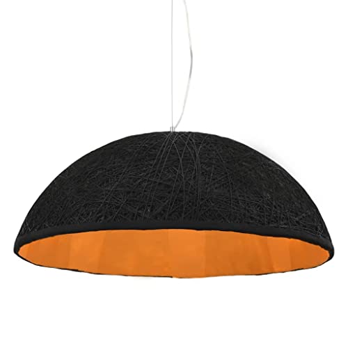 vidaXL Bird Nest Style Pendant Lamp – Black and Gold – Diameter 70 cm – E27 – Industrial Style – Craft Paper Wire and Kraft Paper