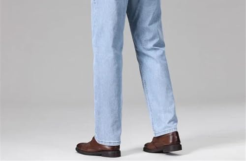 Men's high-Waisted, Loose Straight-Leg Casual Jeans with Pockets, Versatile and Versatile3