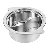 WEKADRIN 1 Satz Hot Pot mit Trennwand für Induktionsherde Verwendbarer Kochtopf für Suppen und Gerichte mit Deckel für Vielseitige Mahlzeiten und Schnelles