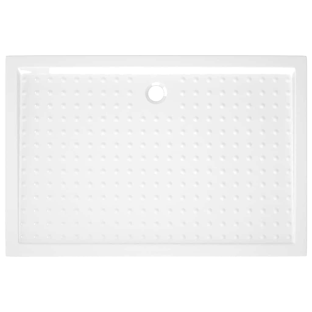 Plato de ducha ABS 80 x 120 x 4 cm antideslizante blanco plato de