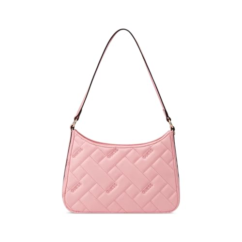 Image of Guess Women Pink Quilted Shoulder Bag with Strap