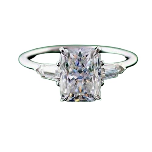 Bague anniversaire moissanite et argent, le cadeau idéal avec pierre de naissance d'avril