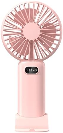 Portable Handheld Fan for Travel, Outdoor USB Fans with LED Digital Display Quiet Small Desk Fans with 5 Speed for Office Outdoor Sport Home Traveling, Makeup Fan (Pink) — 사진 2