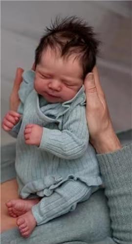 ZTZHYZR Reborn Baby Mädchen 49 cm Reborn Puppen Lebensecht Weichkörper Babypuppen wie Echt Baby Puppe mit Haaren Realistische Reborn Puppe für Kinder ab 3 Jahr – Bild 6
