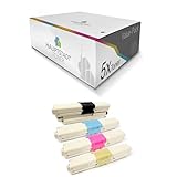 Contenu de la livraison et portée : 5 toners (1 jaune/jaune avec environ 1 500 pages, 2 cartouches noir/noir d'environ 2 200 pages, 1 x rouge/magenta avec environ 1 500 pages, 1 x bleu/cyan avec environ 1 500 pages), données de capacité à 5 % de couverture