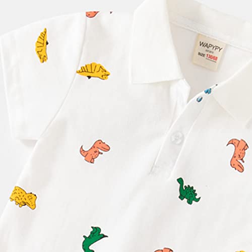 Kids Boys Polo Shirts Short Sleeve Hawaii Golf T-Shirts Summer Vacation Tops Toddler Cute Animals Prints Crop Tie Tees2
