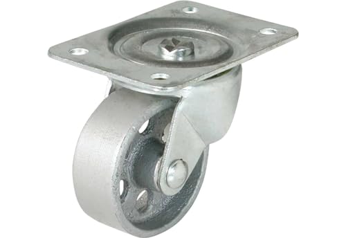 Shepherd Hardware 9780 3-Inch Cast Iron Swivel Plate Caster, 250-lb Load Capacity