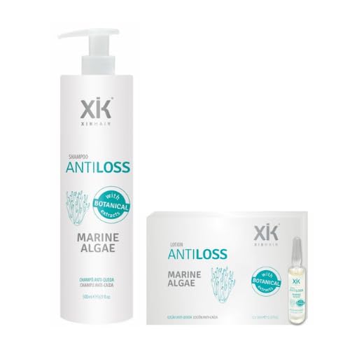 Grupo Almagro Pack Anticaída: Champú con Algas Marinas 500 ml + Ampollas Capilares Anticaída (Tratamiento Intensivo 12x8ml)