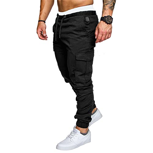 Men's Slim Fit Casual Cargo Pants Hiking Pants Workout Joggers Sweatpants for Men M-3XL2