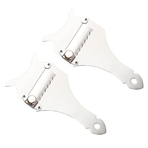 KICHOUSE 2PCS Stainless Steel Truffle Slicers Cheese Grater for Chocolate Kitchen Gadget for Slicing Truffles Cheese and Chocolate Lightweight and Portable Design