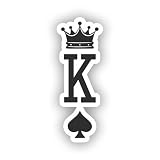 Sticker King of Spades Playing Cards Decal for Car Truck Bumper Laptop Vinyl Window...