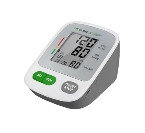 Image of Arkray Trustcheck NEW Digital Upper Arm BP Monitor Meter 3.0 Free: 4 AAA Battery | 3 Year Warranty | Fully Automatic & Accurate | C-Type USB Port | WHO Indicator, Grey