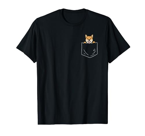Shiba Inu Chien Poche Animal Akita Inu Homme Femme Cadeau T-Shirt