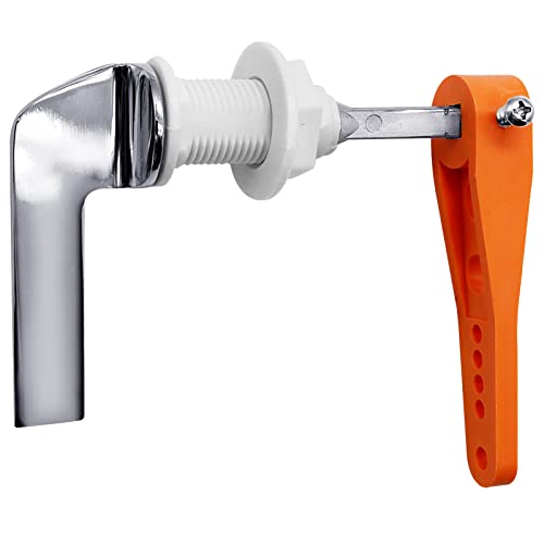 Universal Ersatz Toilettenspülgriff Kits, Wieat WC Spülkasten Hebel Verchromter Metallgriff, WC Spülkasten Reparatur Griff Stange Kit für WC Spülkasten Spülhebel, Toilettengriff Ersatz Cover