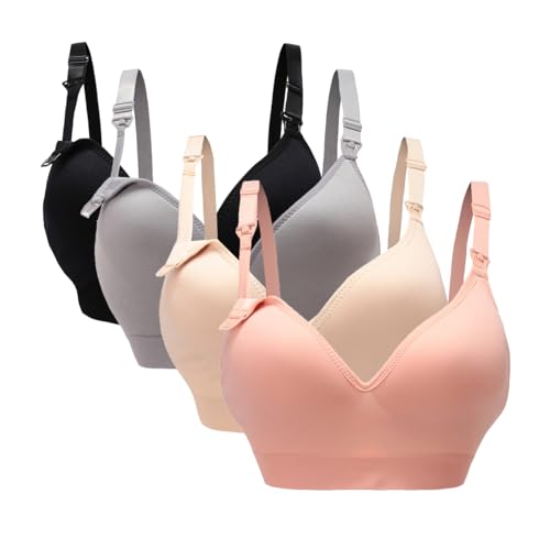 Oliaekd Costura Suave de la Lactancia de Sujetador Maternal 4